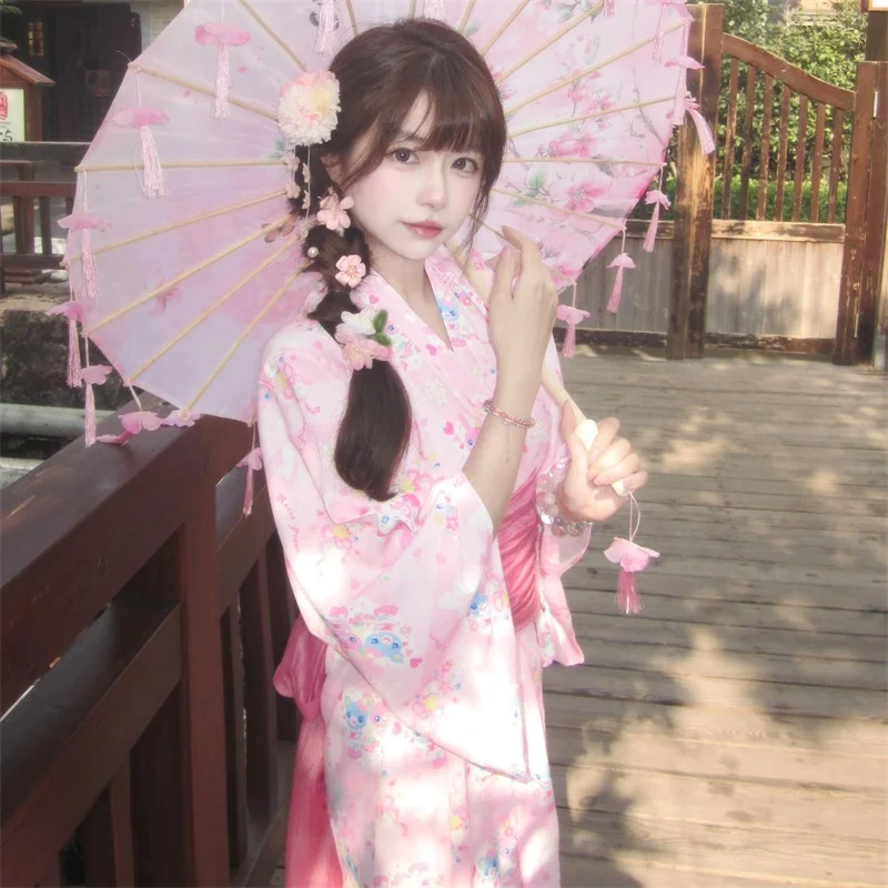 

Романтическое розовое кружевное кимоно, женская официальная одежда, новый костюм для фотосъемки Sle для студийной фотофои, традиционный китайский костюм