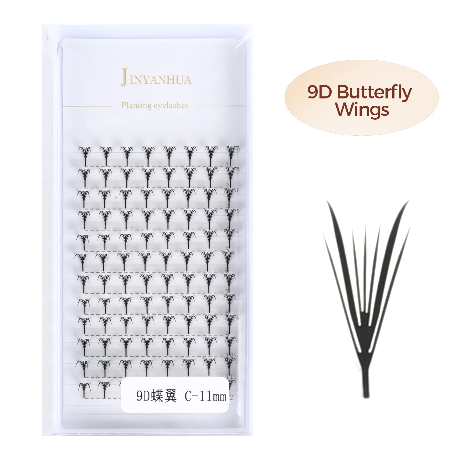 

Premade Manga Lash Extensions 5D W Shape Eyelash V-Shaped Pyramid Spire Volume Fans Lashes Cluster 9D Wings Anime Eyelashes