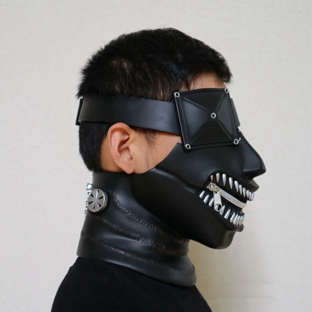 Halloween-Requisiten Masken Cosplay-Zubehör, Cosplay-Perücke mit Verstellbarem Reißverschluss aus Gummi – Detail 2