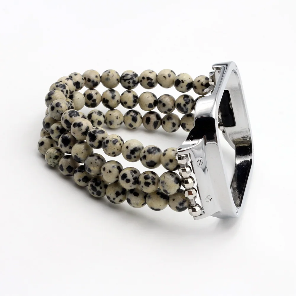 Jewelry Bracelet for Redmi Watch 3 Active/ Watch3 lite Smartwatch Agate Beaded Wristband Elastic Strap for Women Men Watchband