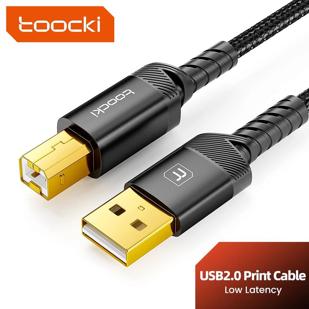 Toocki USB A auf Typ B Druckerkabel Hochgeschwindigkeitskabel für HP Canon Epson Brother Lexmark Dell Xerox Ricoh Scanner Kopierer Faxgerät