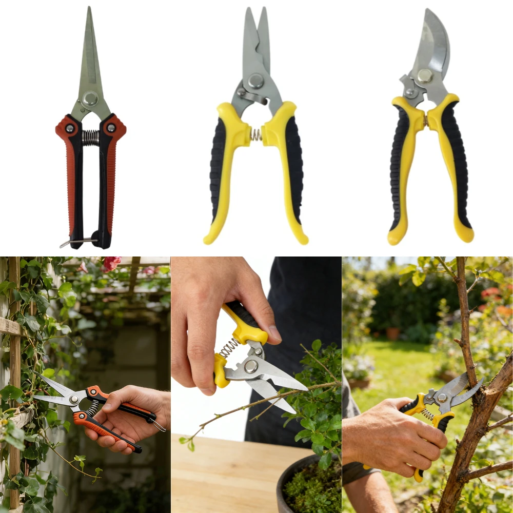 1pc Multi Functional Gardening Scissors Three Piece Set, Including Home Pruning Shears, Floral Shears, and Fruit Picking Shears