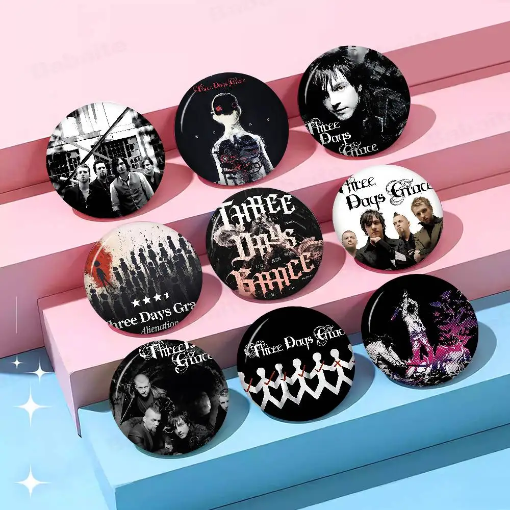 Rock Band t-trois jours g-grace, fer blanc, bouton souple, broche, Badge en métal, accessoires de bijoux personnalisés, sac à chapeau, revers