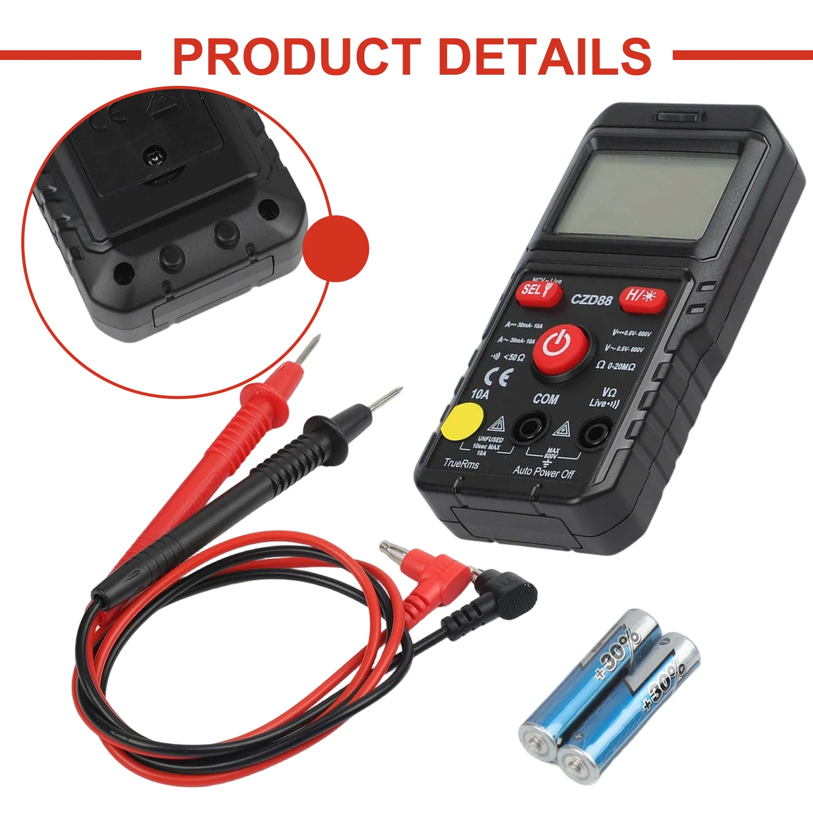 Digital Multimeter CZD88 Smart AC DC Voltage Tester with Non Contact Voltage Detection and Overload Protection Feature