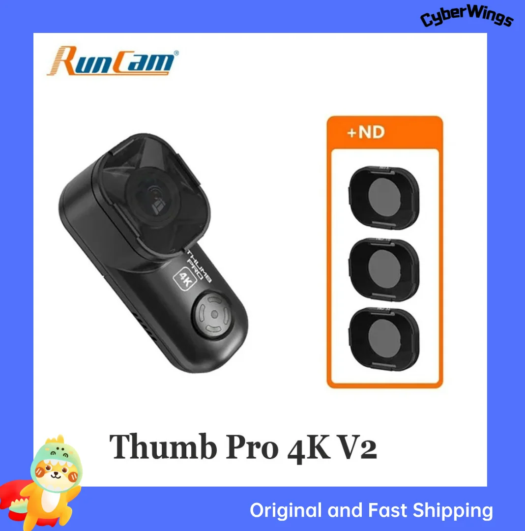 RunCam Thumb Pro V2 4K Digital Camera Bulit-in Gyro Filter for FPV Racing Recording