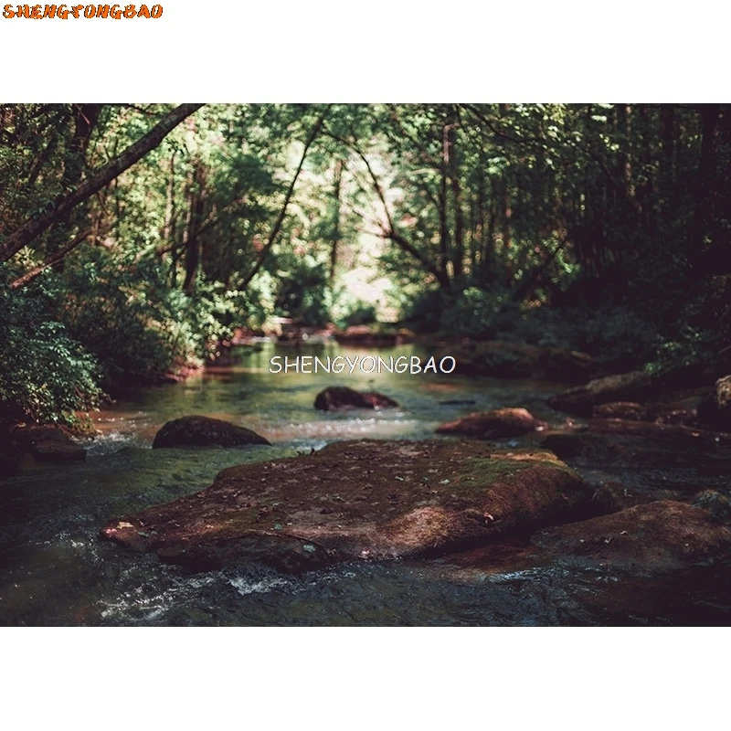 SHENGYONGBAO Forêt Tropicale Arbres Verts Plantes Feuilles Art Photographie Décors Accessoires Paysage Photo Studio Fond REL-01