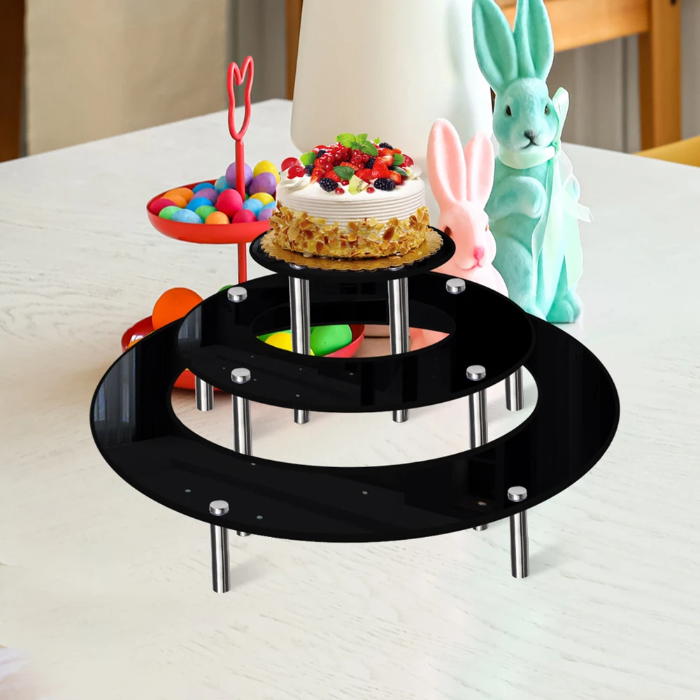 

Creative Decorations Acrylic Cake Display Stand Clear Cake Display Easy Assembly Multilayer Design Reusable Party Solution