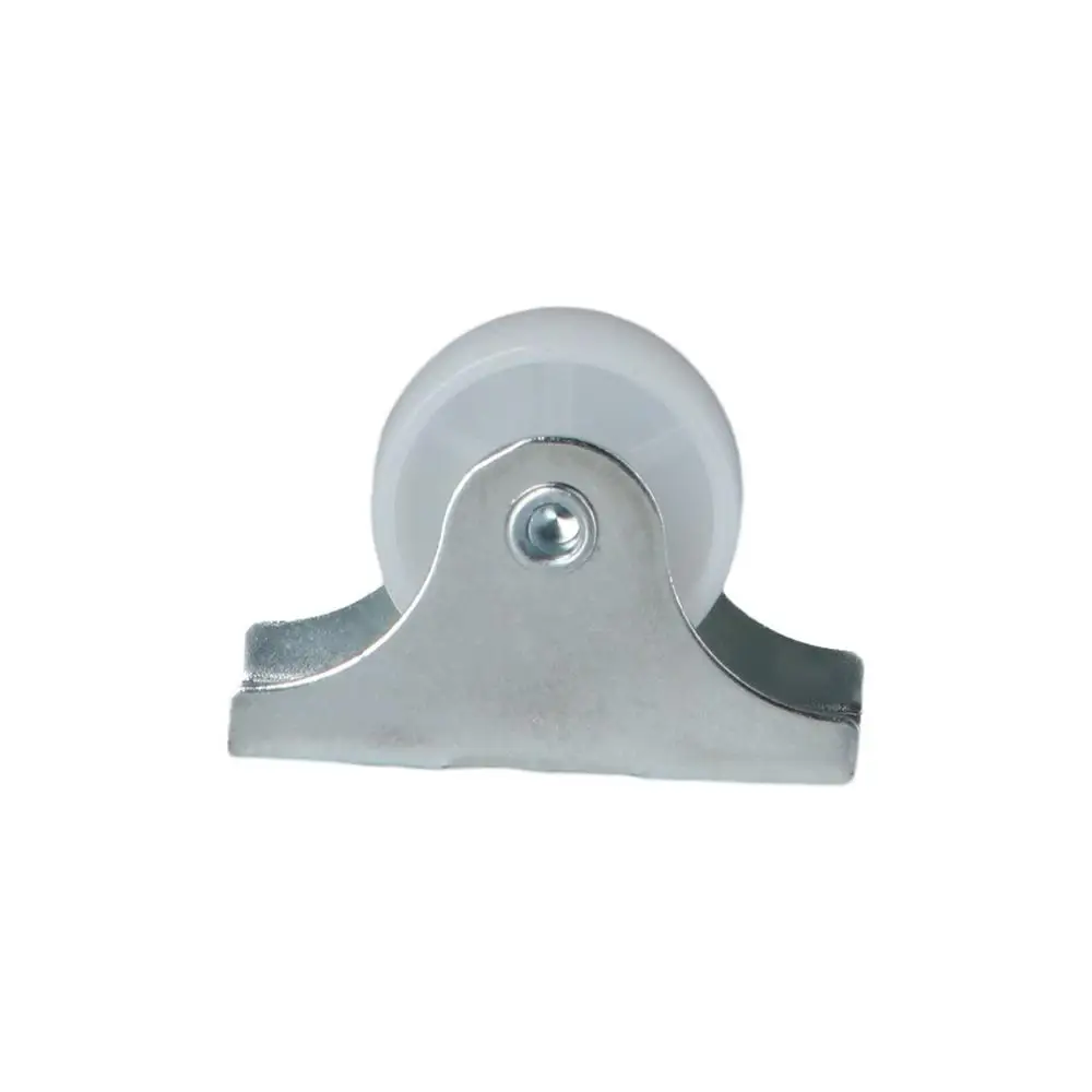 White Small Guide Wheel Wear Resistant Flat Car Mute Non Swivel Fixed Caster Furniture Caster Rail Wheel Drawer Caster