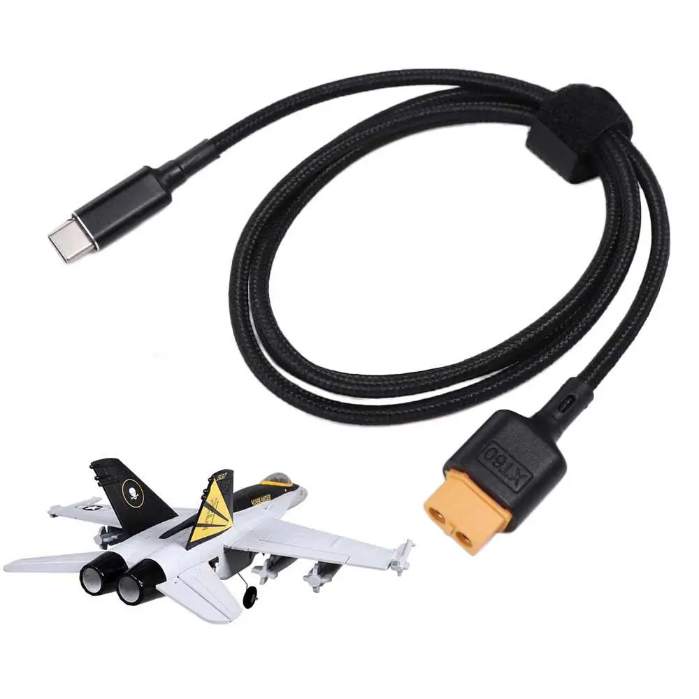 Przewód przejściowy XT60 do kabel szybkiego ładowania typu C 100W PD2.0/QC2.0 USB-C do XT60 kabel ładujący 20V 5A protokół SC100