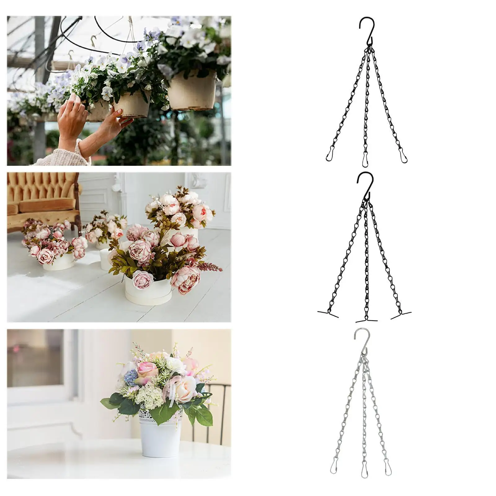 

Flower Pot Chain Replacements Bird Cage Hanger for Home Garden Plant Baskets