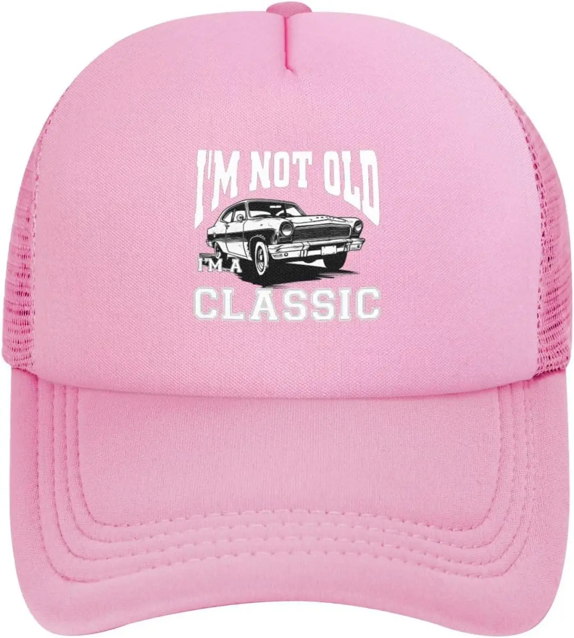 

I'm Not Old But Classics Baseball Cap Pink Breathable Trucker Hat for Women Men