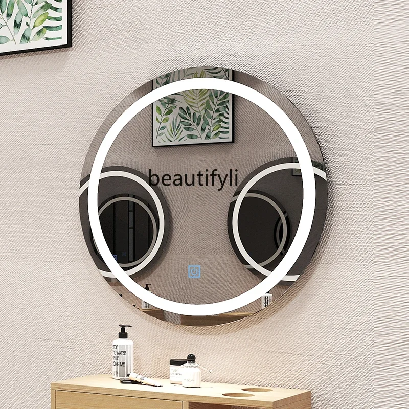 

Beauty Dressing Table Hairdressing Mirror Beauty Salon Mirror Cosmetic Beauty with Light Dyeing and Perming Barber Shop Mirror