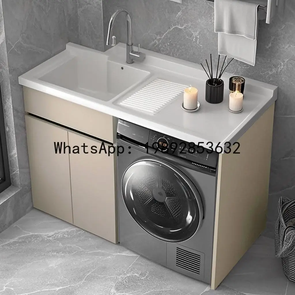 YFY Laundry Cabinet  Honeycomb  Integrated Washboard Drum Washing Machine Companion Basin Companion Combination Bathroom Cabinet