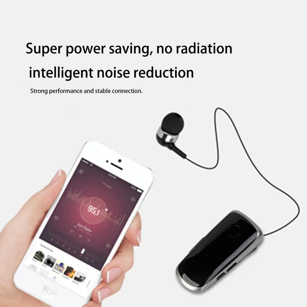 Handsfree Wireless Earphone Stereo Surround Wear Clip Wireless Earbud Multi-point Connection Support Music Listening