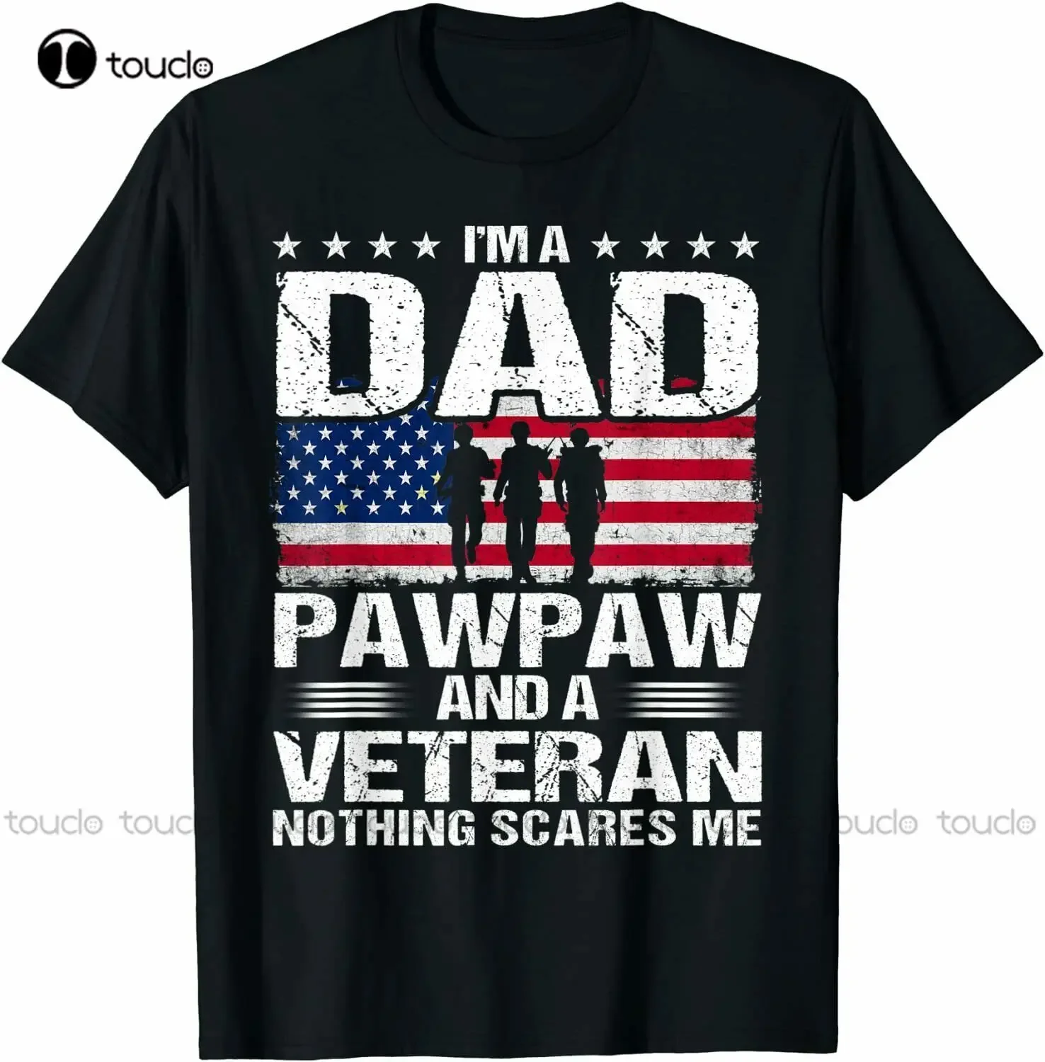 New I Am A Dad A Pawpaw And A Veteran T Shirt Fathers Day T-Shirt Women'S T-Shirts Cotton Tee Xs-5Xl Unisex Fashion Funny Tshirt