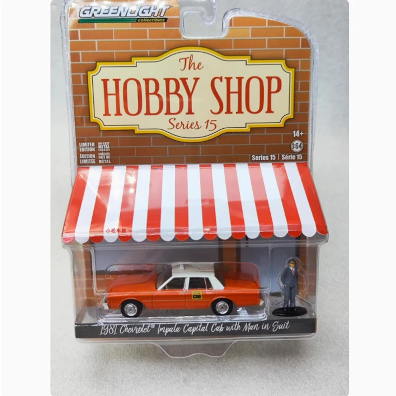 

Greenlight 1:64 1981, Impala Capitol Taxi с куклой, модель автомобиля из сплава, коллекция для взрослых, дисплей, подарок, игрушка для мальчика