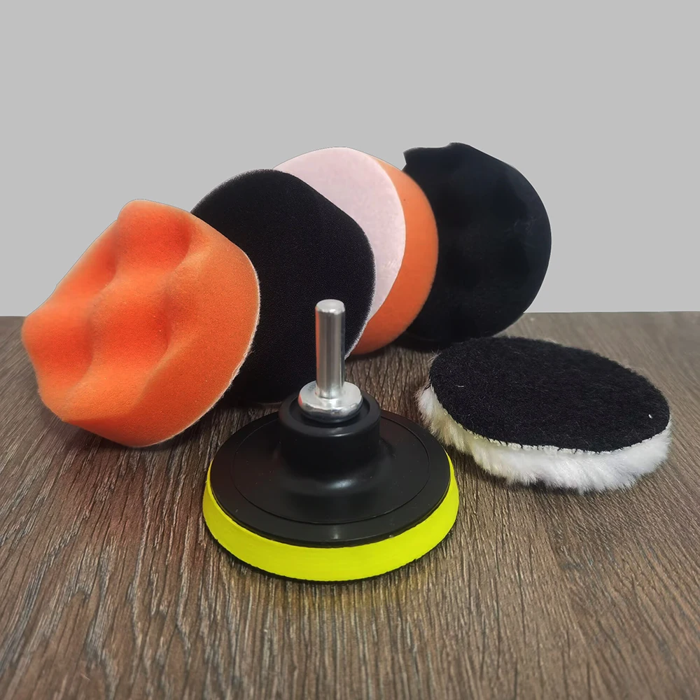 

Polishing Sponge Plate Set Imitation Plush Waxing Angle Grinding Cleaning Sponge Wheel Car Beauty Set Electric Drill Polishing