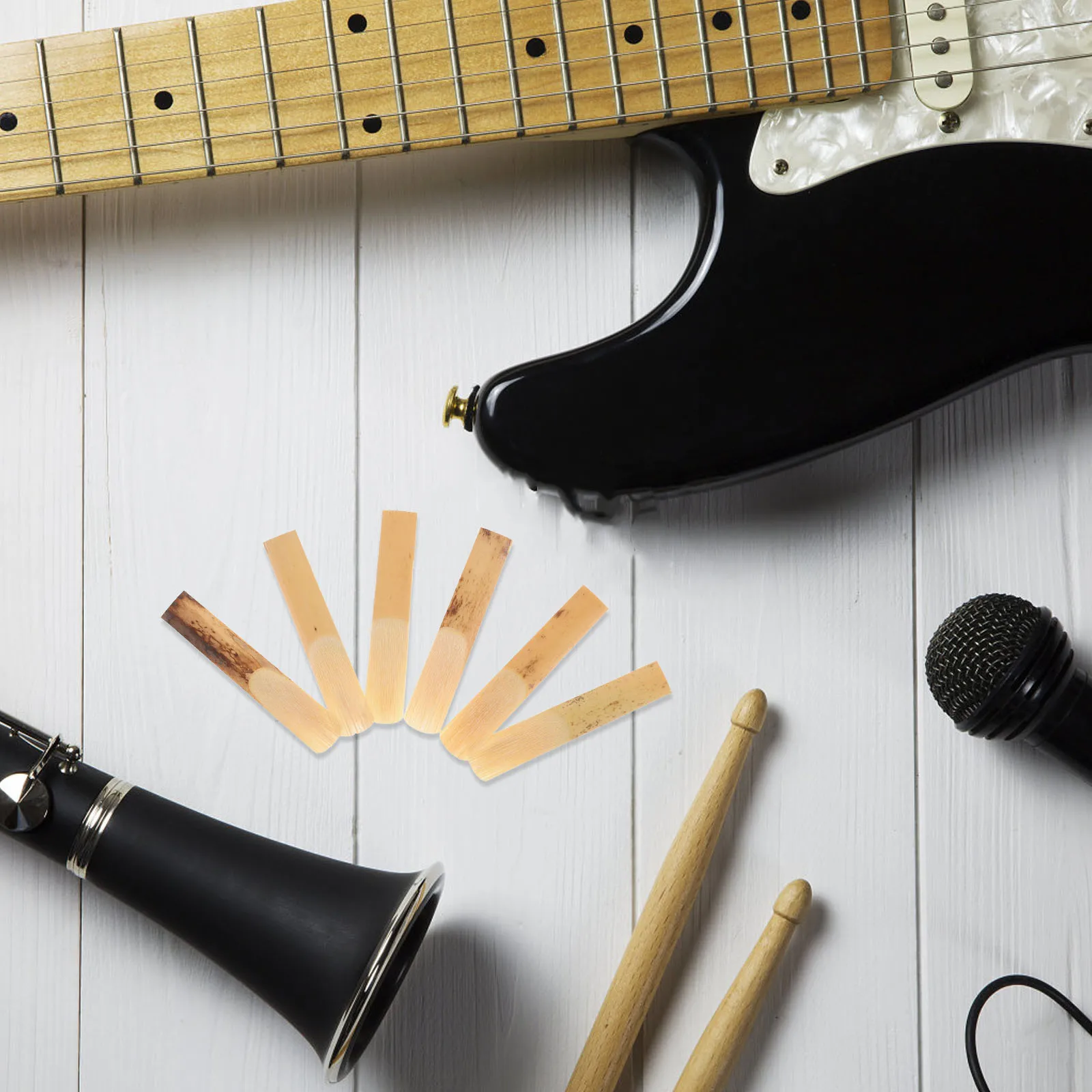 

10 pcs B Flat Natural Wood For Performance Replacement Parts Compact Clarinet Accessories Clarinet Beginner Reeds Durable Reeds