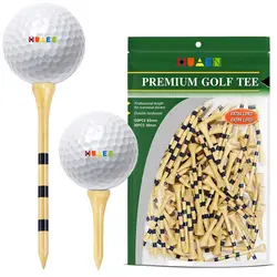 Forte e Durável Escala Pregos De Golfe, Pregos De Bambu, Impressão A Cores Primária, 83mm, 50Pcs, 130Pcs