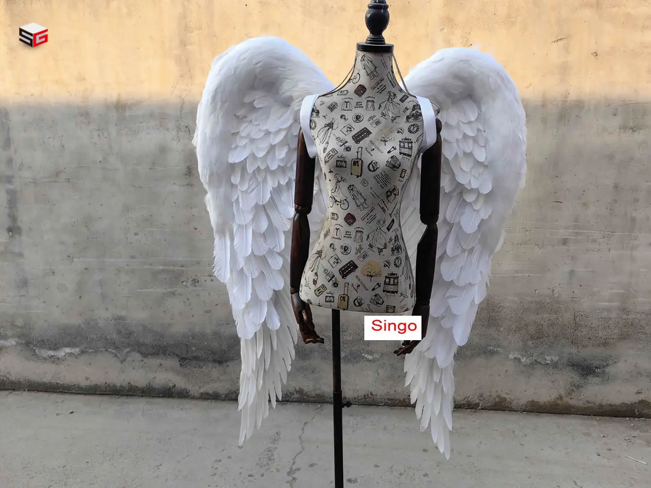 Adults Cosplay Accessory White Angel Wings Model show Opening Party Decor Photography Shooting props