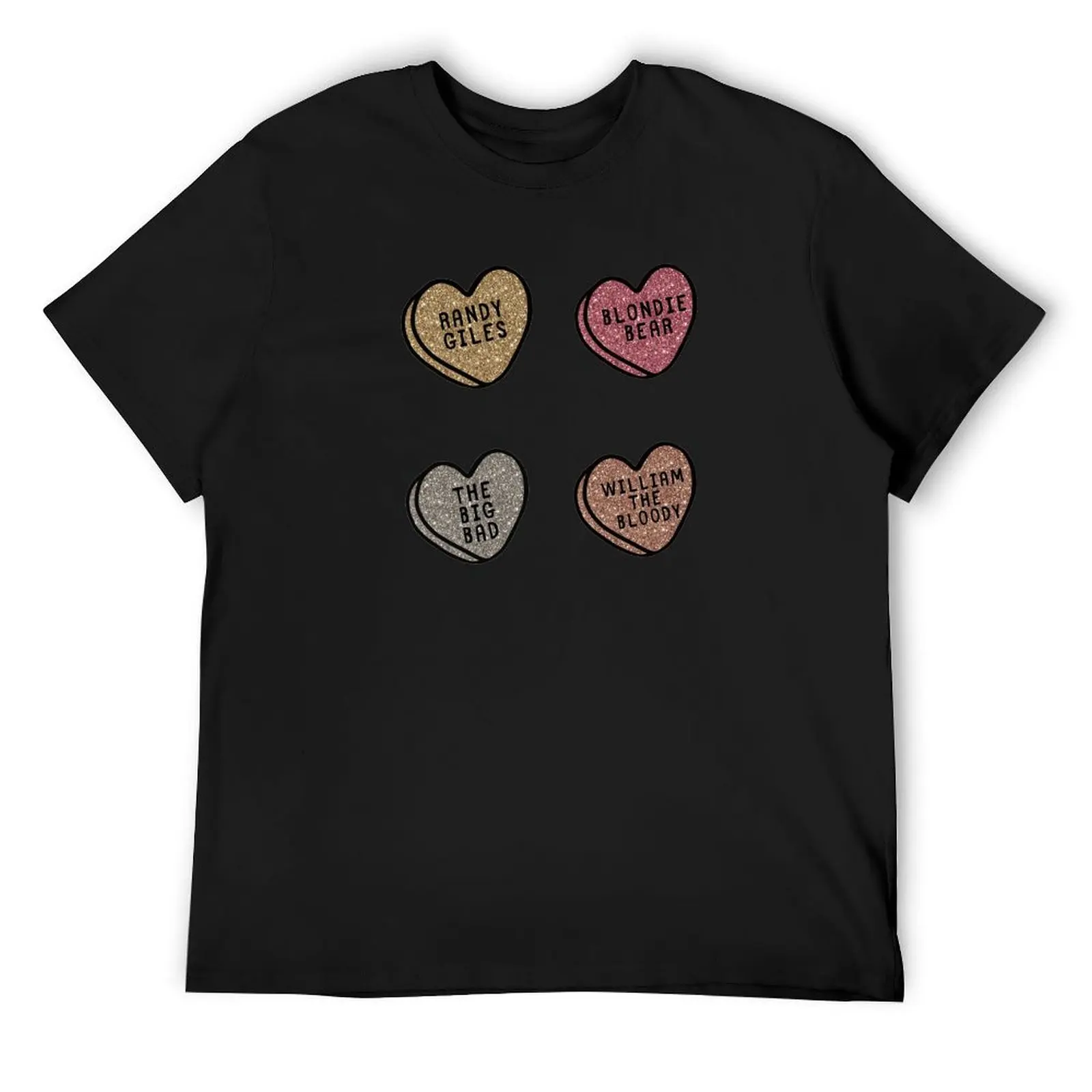 

Spike Glitter Hearts Buffy Stickers T-Shirt oversized tops hippie clothes plus size clothes mens graphic t-shirts pack