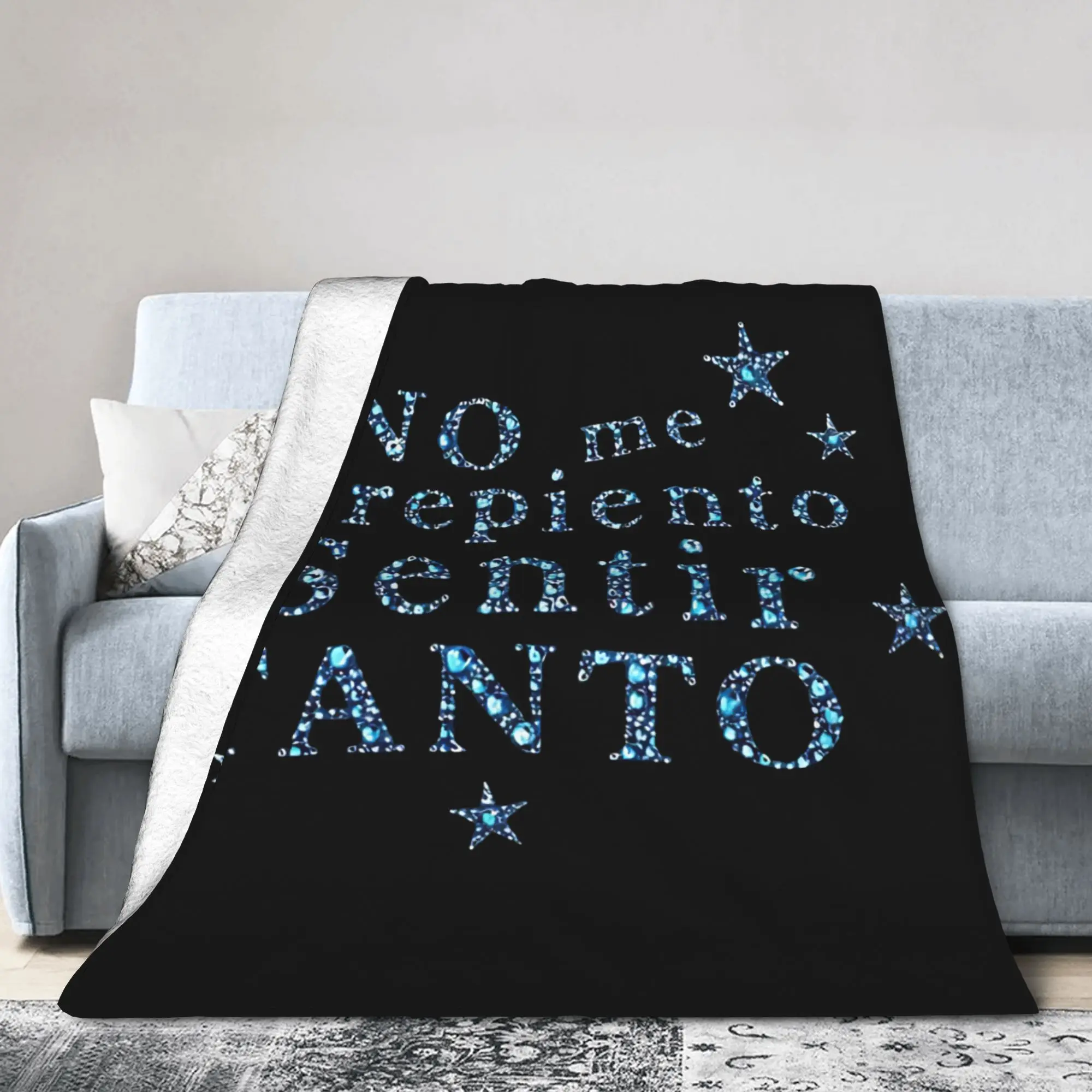Karol G No Me Arrepiento de Sentir Tanto Blankets  Plush Novelty Warm Throw Blankets for Bedding Lounge Textile Decor