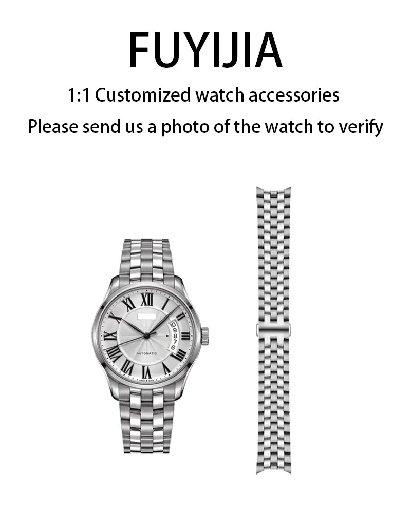 

FUYIJIA Custom M-ido BELLUNA m024 оригинальные ремешки для часов 20 мм 21 мм изогнутый интерфейс браслет из нержавеющей стали ремешок с пряжкой-бабочкой