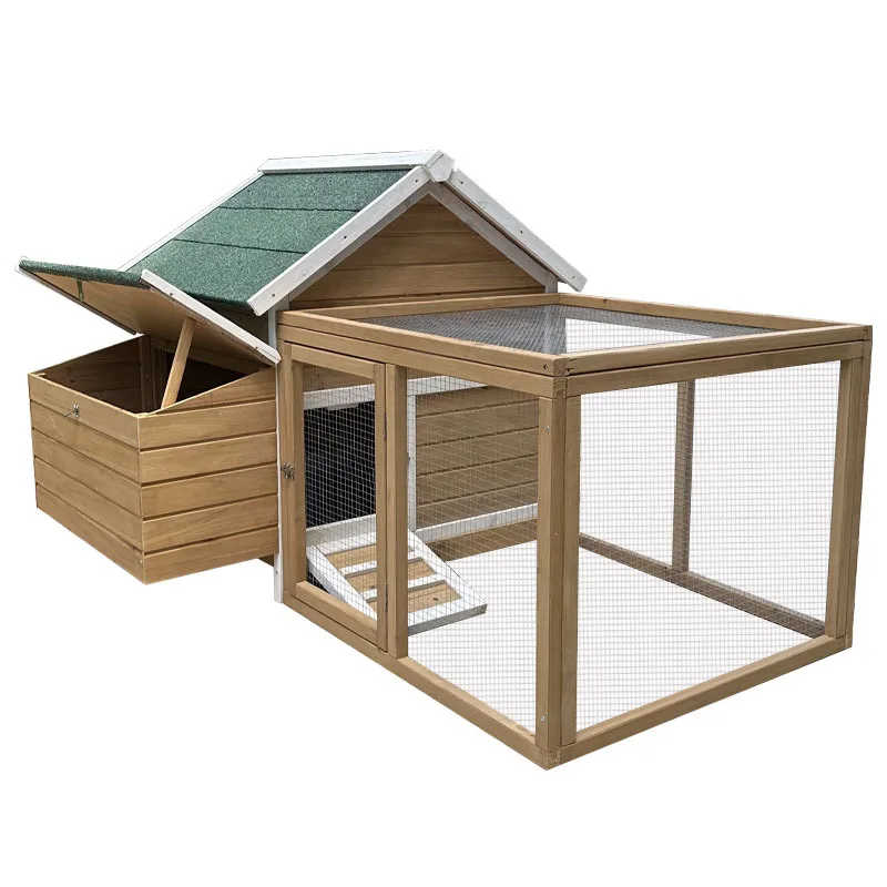 Outdoor wooden chicken cage Household large size chicken coop Chicken coop Rainproof sun protection Kindergarten Pet cage