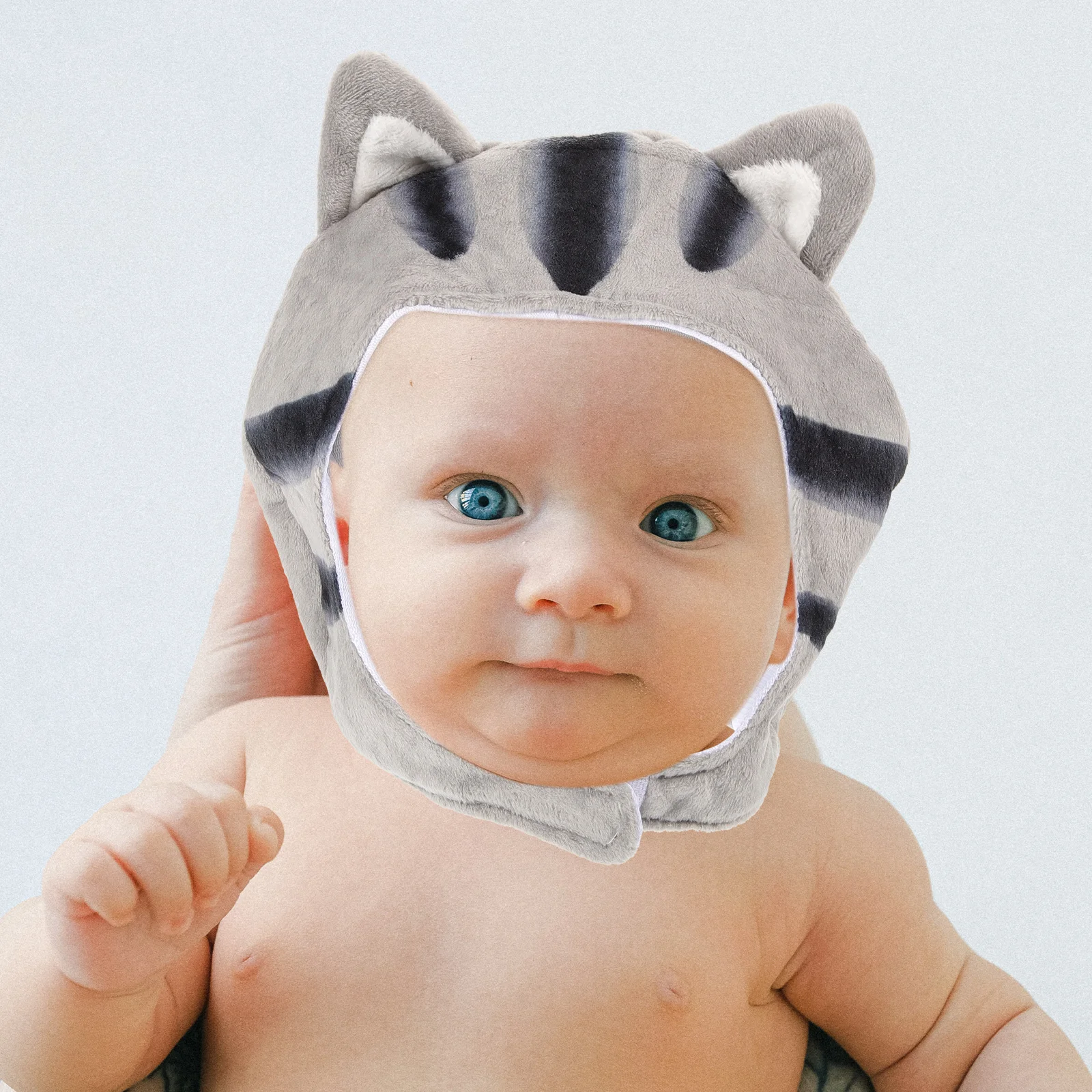 

Tabby Cat Head Cover Has Novelty Hats Animal Adorable Costumes Funny Accessories Fabric Headgear