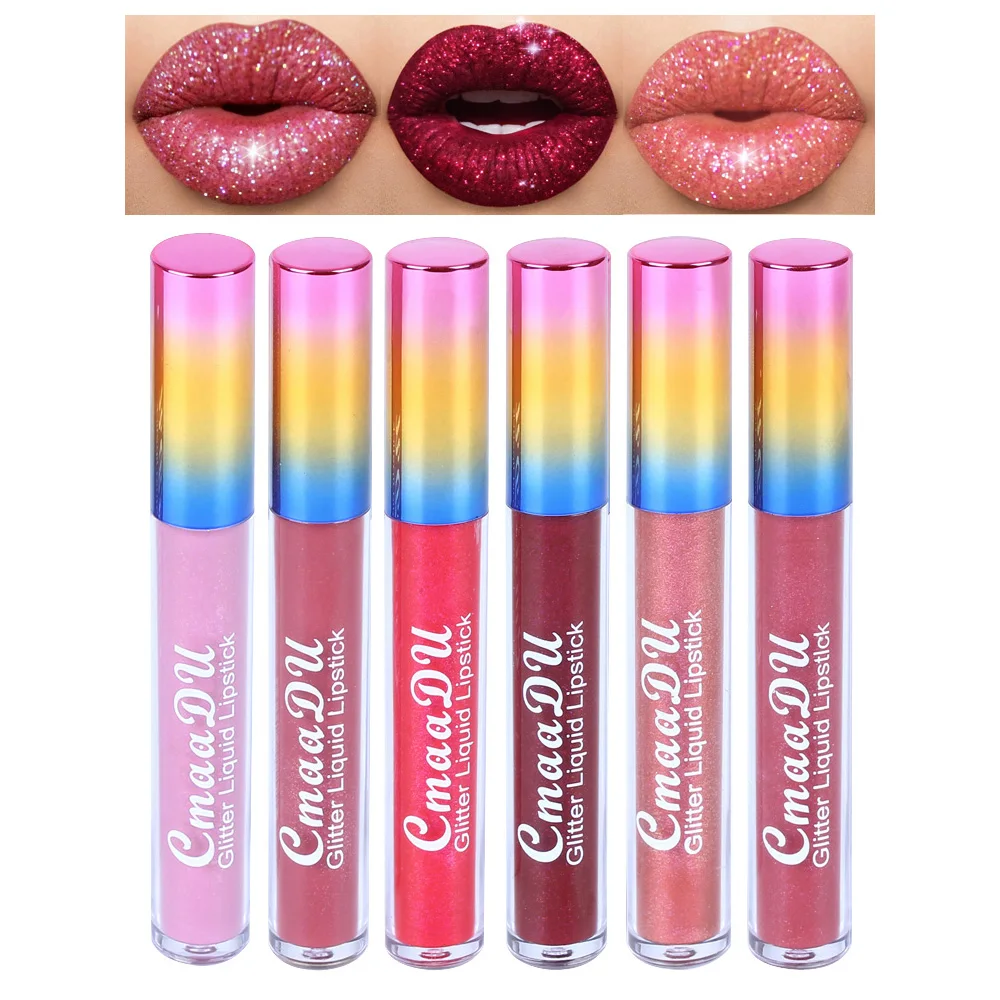 Cmaadu Diamond Shinny Lip Gloss Lips Makeup Cosmetics Glitter Liquid Lipstick Shimmer Matte Maquiagem Mate Batom Lipgloss