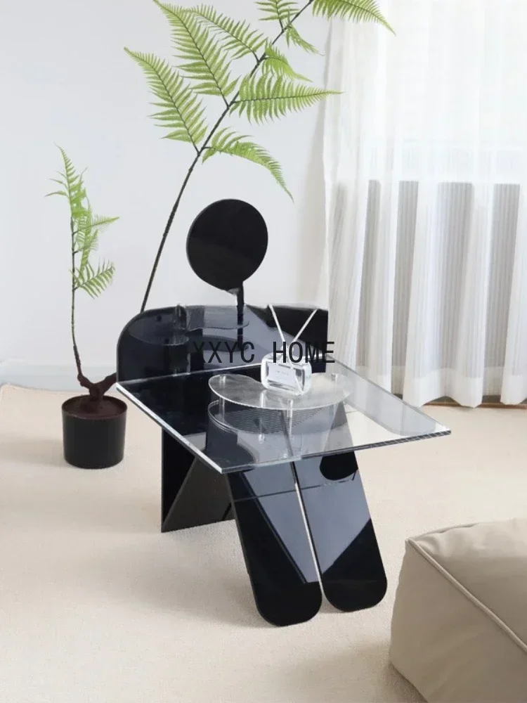Sofa Side Table Acrylic Magazine Shelf Bedside Table Floor Shelf
