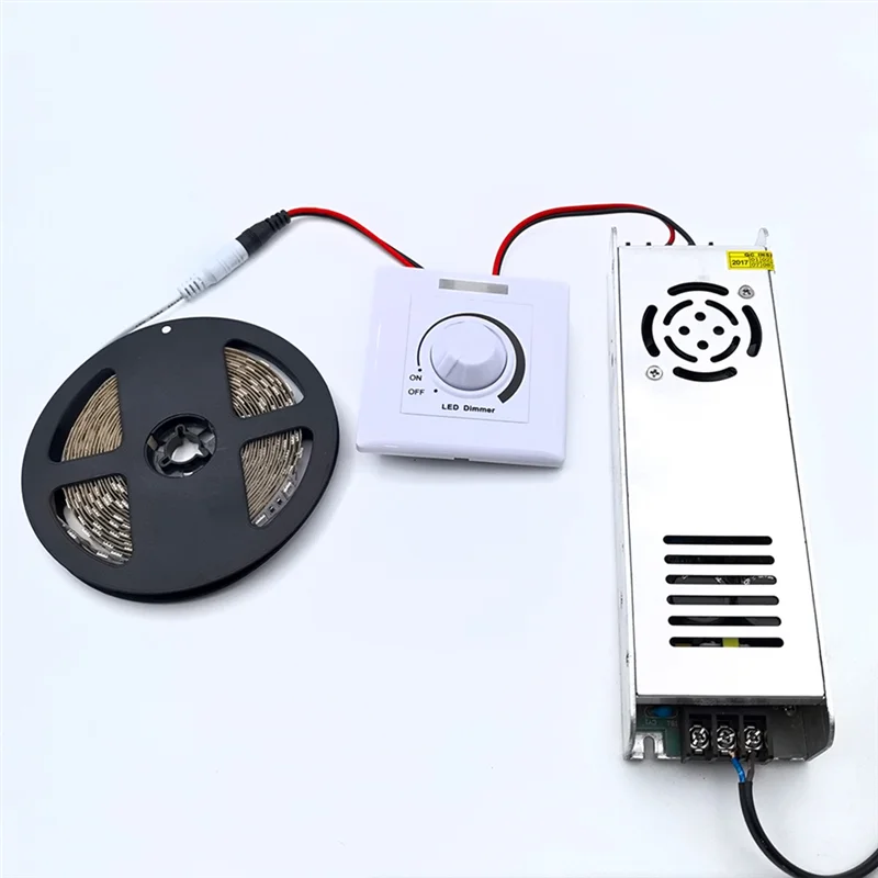[NEW A09R!】 LED Light Strips Dimmer Switch 86 Type Wall Light Adjustable Brightness Rotary Knob Controller