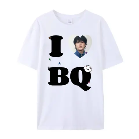Summer Korean Idol SOOBIN YJ BQ Kpop Short Sleeve T-Shirt Overszied Y2k Pure Cotton White Unisex Top T-Shirt Women's Clothing