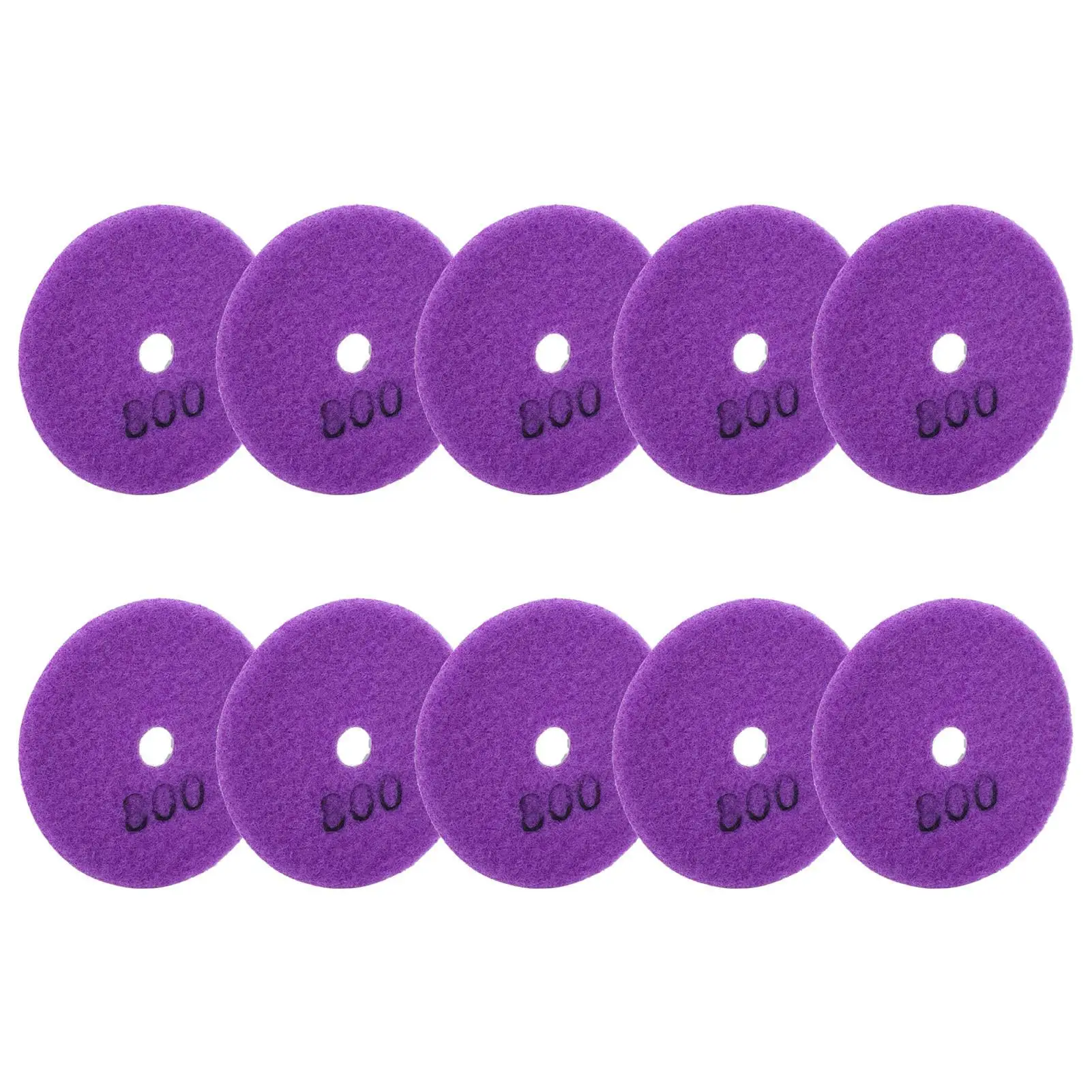 10Pcs 3in Sanding Discs Set - 50/300/500/800 Grits Polishing Pads for marble , Concrete, Stone, Granite, Ceramic, Glass