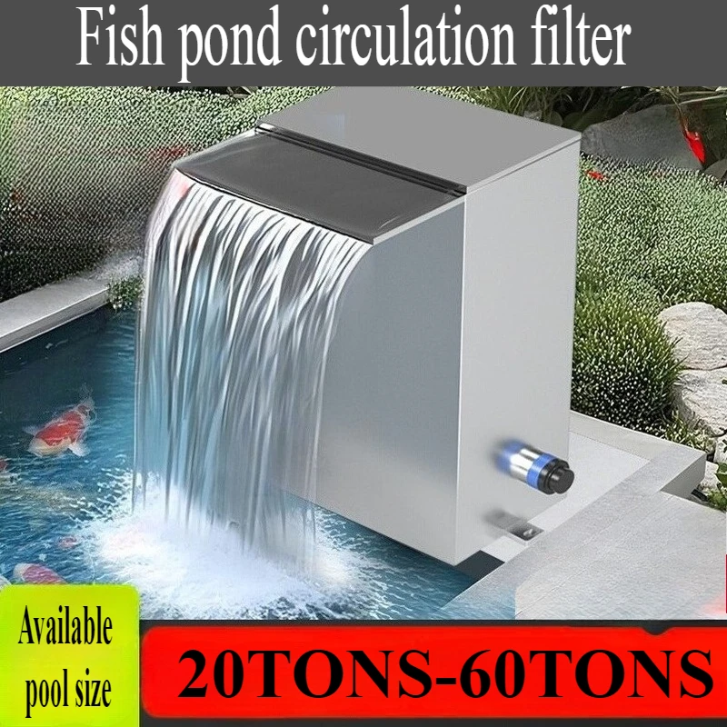 

Fish pond filter water circulation system outdoor large landscape waterfall landscaping filter box