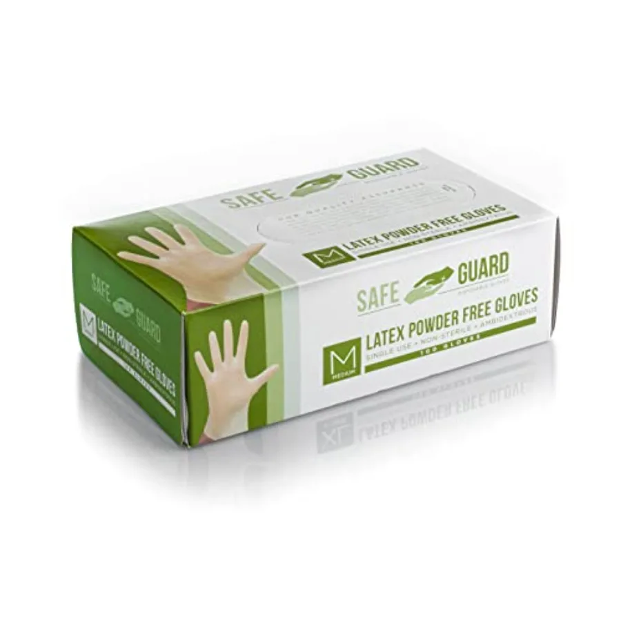 

Latex Gloves, Powder Free and Food Grade Gloves, 100 Count