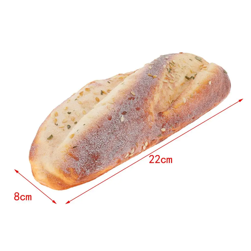 Realistic Food Decor Artificial Bread Model Simulation Loaf PU Decoration for Home Market Party Setting