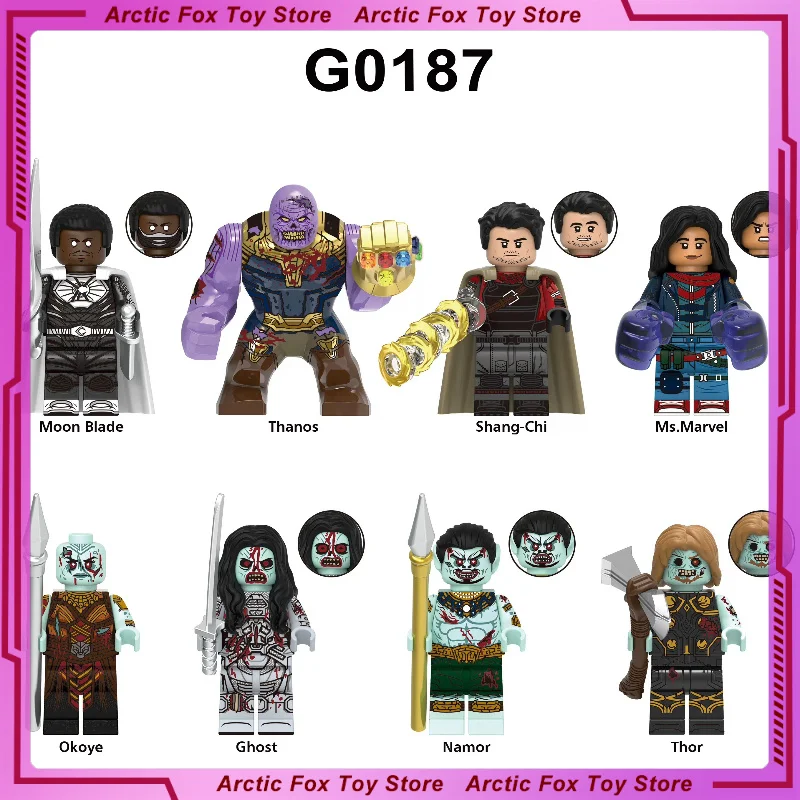 

The Avengers 5cm Movie Figure Thor Thanos Peripheral PVC Model Assembling Building Blocks Desktop Decoration Ornaments Gift Toys