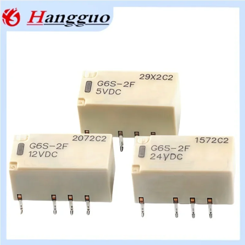 5PCS/Lot Original G6S-2 G6S-2-Y 5V/12V/24V DIP-8 G6S-2F G6S-2F-Y SOP-8 5VDC 12VDC 24VDCTwo open and two closed 2A signal Relay