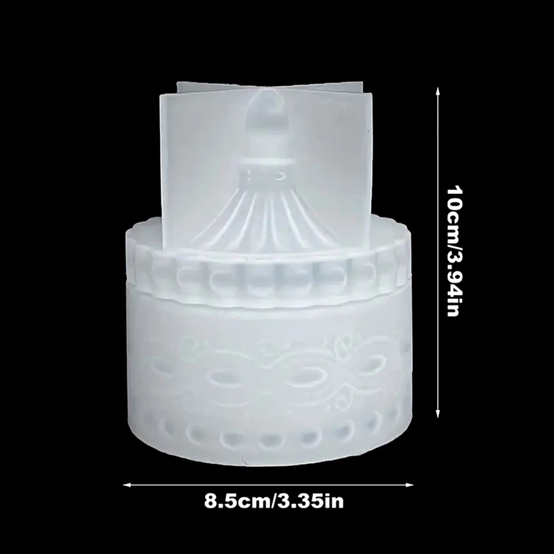 1set Striped Candle Jar Silicone Mold - DIY Circular Stripe Storage Jewelry Box For Clay, Epoxy Resin, Plaster, Concrete view 6