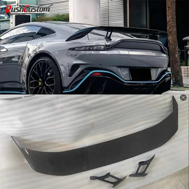 

For Aston Martin Vantage V12 2018 2019 2020 2021 2022 2023 Real Dry Carbon Fiber Tail Wing Spoiler Kit