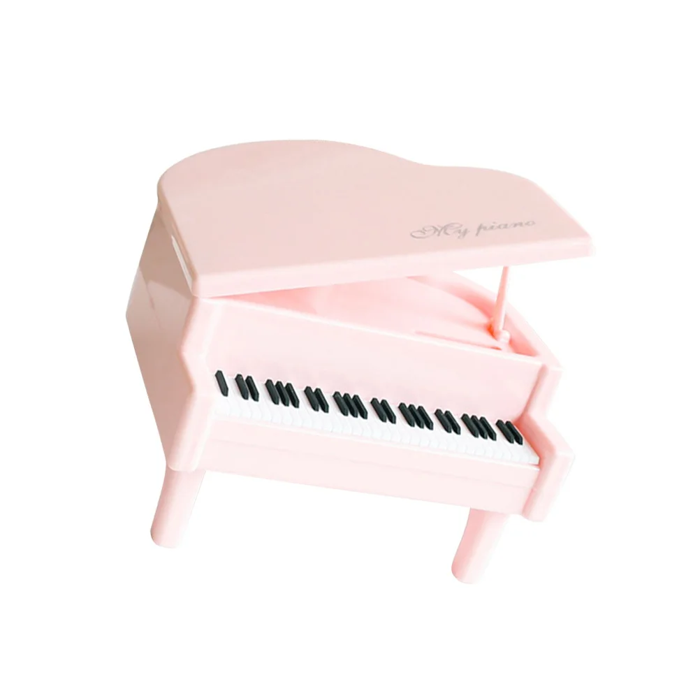Recipiente de moedas de piano de plástico com superfície resistente a viros de revestimento transparente presente ideal para jovens músicos estudantes