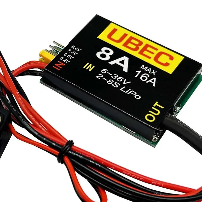 Pour voiture RC avion à voilure fixe Robot Servo alimentation indépendante 2-8S Lipo UBEC-8A BEC 5.2/6.0/7.4/8.4V
