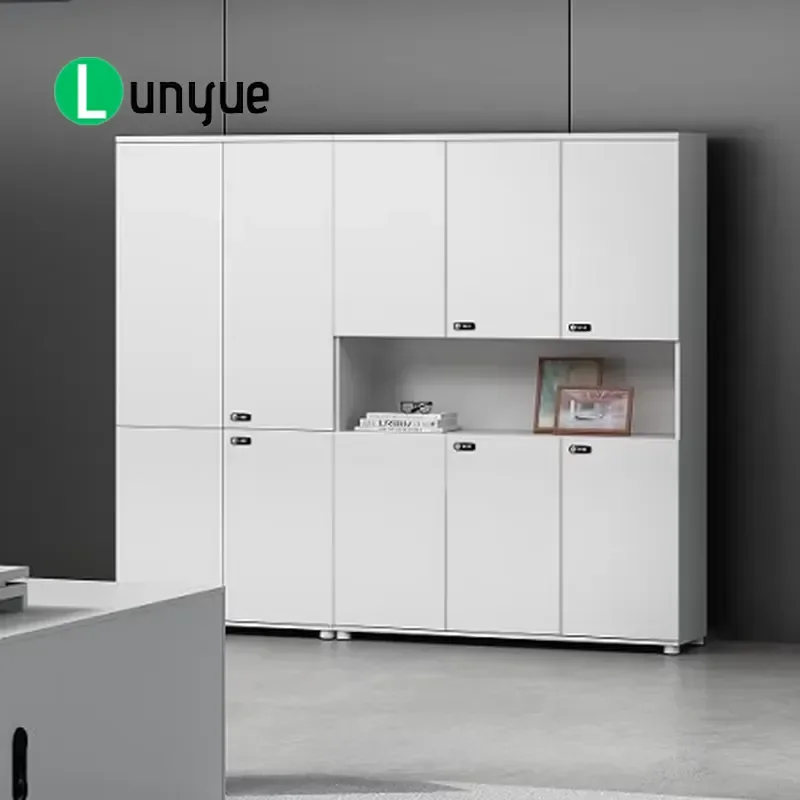 Modern High Cabinet Wood File Storage Bookcase Office Display Bookshelf Furniture for Home Office Organization Durable