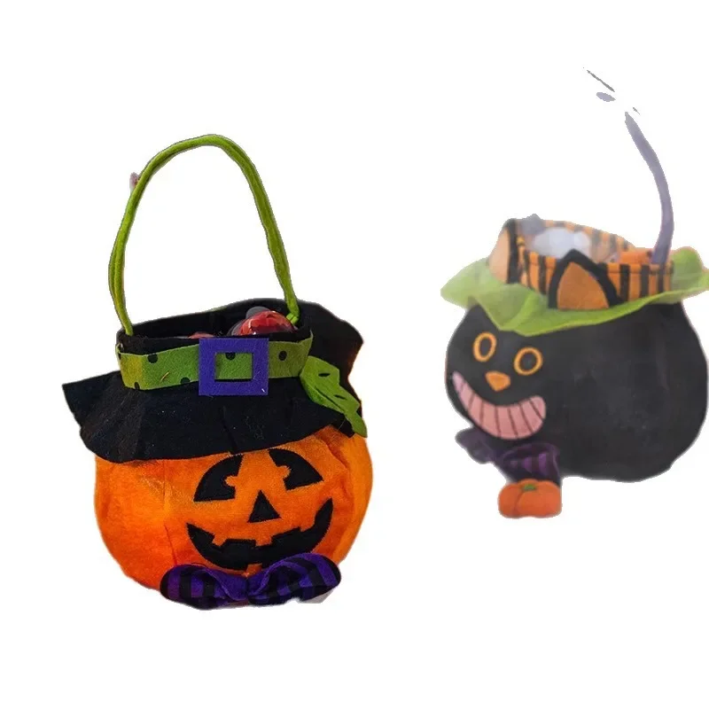 

Halloween decoration children's sugar bag kindergarten tote bag pumpkin bucket jar