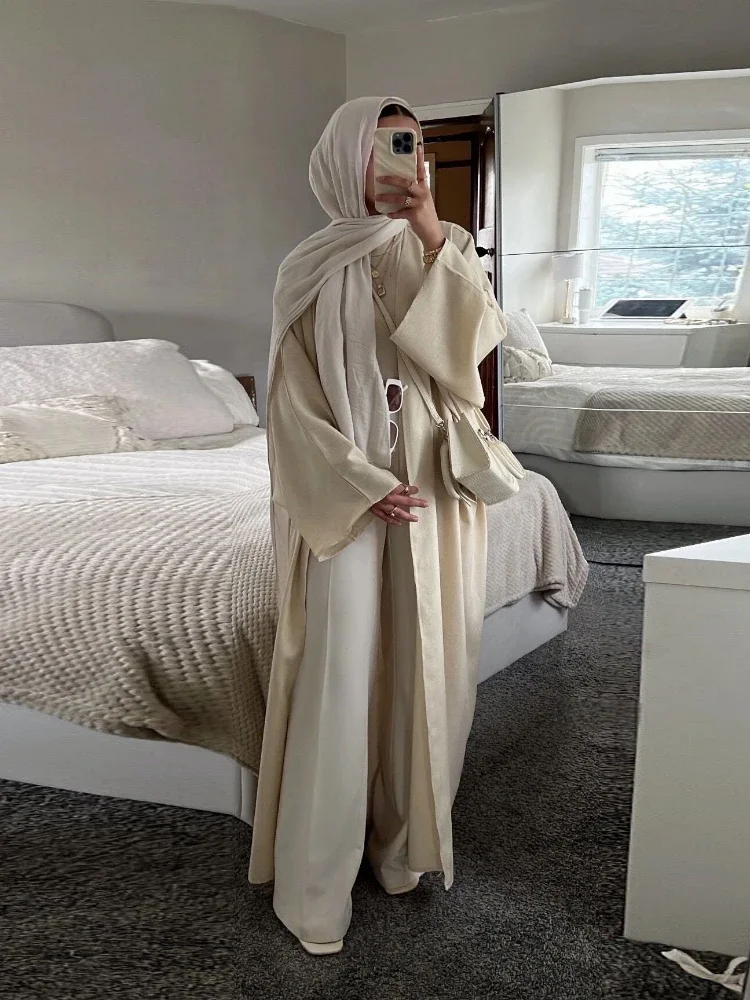 Eid Muslim Abaya for Women Cardigan Robe Jalabiya Arabic Ramadan Dresses Modest Morocco Dubai Abayas Kaftan Islam Vestidos