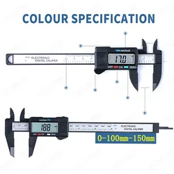 150mm 100mm Carbon Fiber Composites Digital Caliper Watch Repair Tools Measuring Tool Digital Display Caliper Watch Accessories