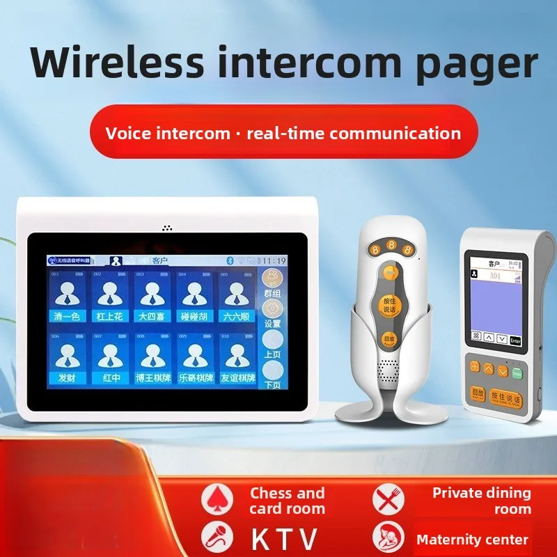 Restaurant teahouse chess and card room beeper, wireless voice call beeper