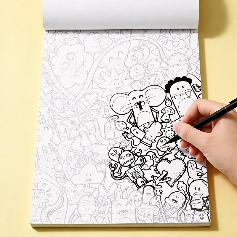A Multi Themed Graffiti Coloring Book, Featuring Lighthouses, Waves, Mandalas, Peacocks, Monsters, Landscapes, and Other Themes