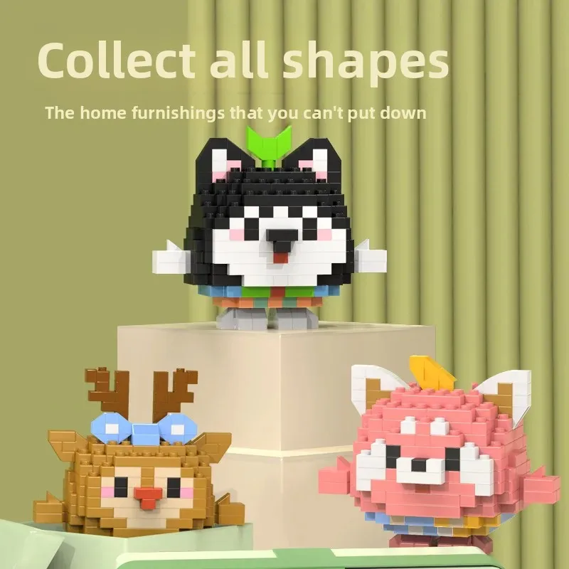 مكعبات بناء كرتونية على شكل دب لينا على شكل فراولة متوافقة مع ألعاب بيض حيوانات ليغو ألعاب تعليمية لتجميع الأطفال